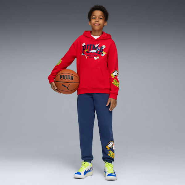 Hooper Hotline Big Kids' Basketball Sweatpants, Persian Blue, extralarge