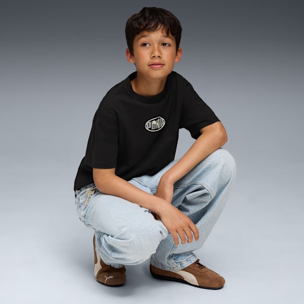 Essentials Logo Lab Relaxed Tee Youth, PUMA Black, extralarge