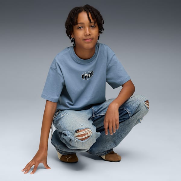Essentials Logo Lab Relaxed Tee Youth, Cool Blue, extralarge