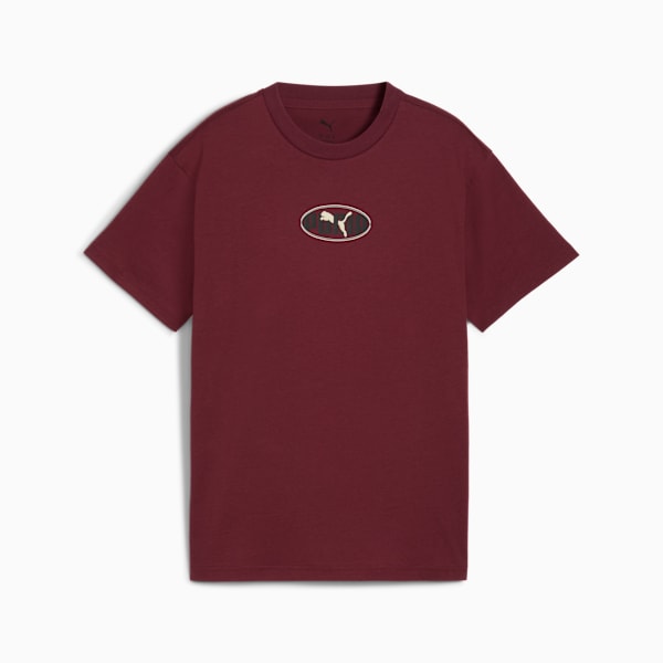 Essentials Logo Lab Relaxed Tee Youth, Ruby Shimmer, extralarge