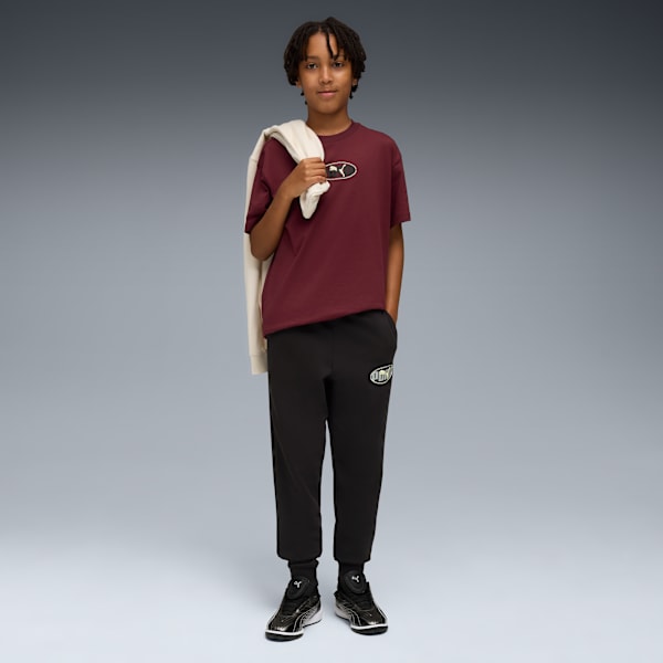 Essentials Logo Lab Sweatpants Youth, PUMA Black, extralarge
