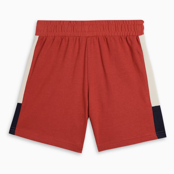 Youth Colorblock Shorts, Red Fire, extralarge-IND