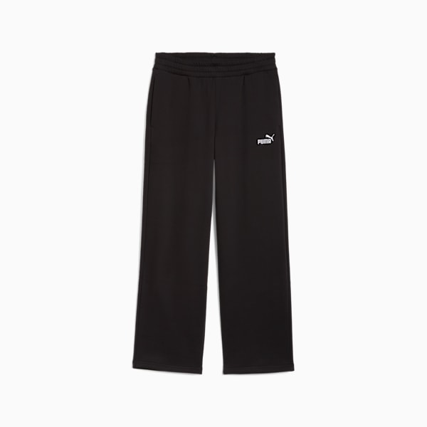 Essentials Small No. 1 Logo Comfort Straight Pants Women, PUMA Black, extralarge
