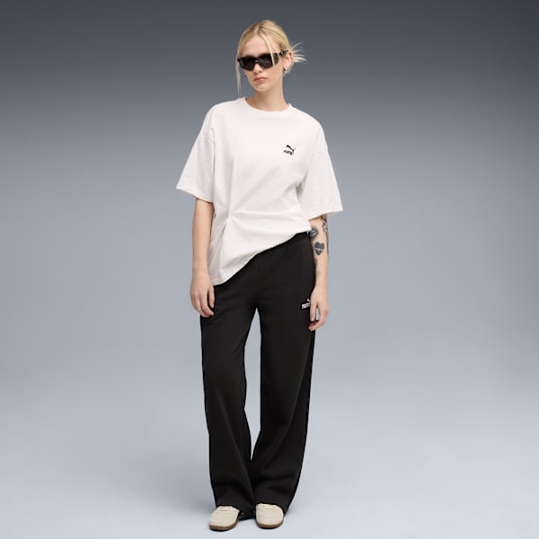 Essentials Small No. 1 Logo Comfort Straight Pants Women, PUMA Black, extralarge