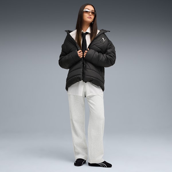Essentials Small No. 1 Logo Comfort Straight Pants Women, Light Gray Heather, extralarge