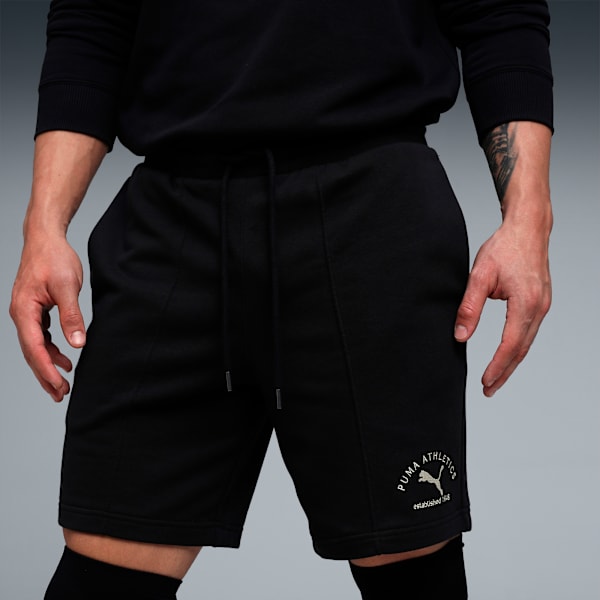 PUMA CLASS Men’s Pintuck Cotton Shorts, PUMA Black, extralarge-IND