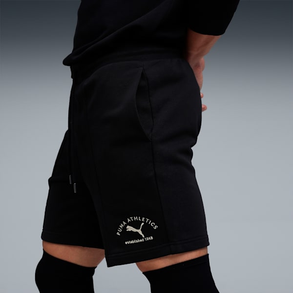 PUMA CLASS Men’s Pintuck Cotton Shorts, PUMA Black, extralarge-IND