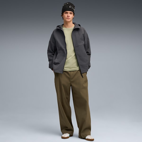 PUMATECH Men's Lightweight Hooded Jacket, Dusky Gray, extralarge-IND