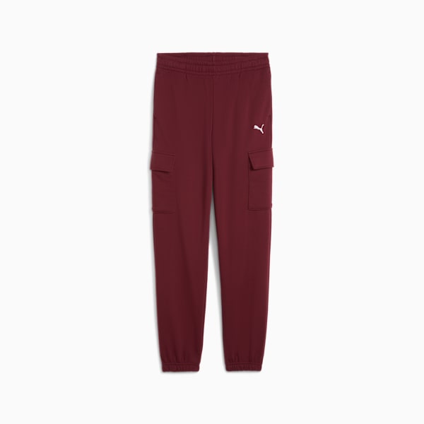 Essentials Relaxed Cargo Pants Youth, Ruby Shimmer, extralarge