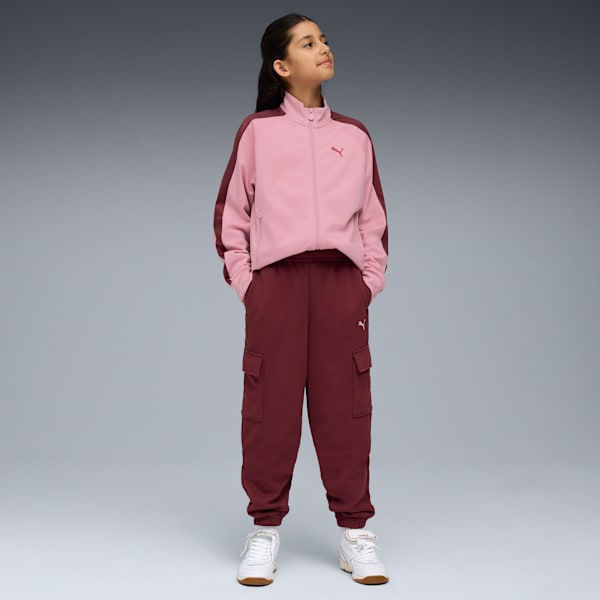 Essentials Relaxed Cargo Pants Youth, Ruby Shimmer, extralarge