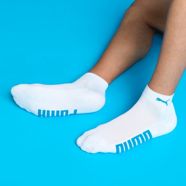 Half Terry Ankle-Length Socks Pack of 3, Celandine-PUMA White-Nrgy Blue, extralarge-IND