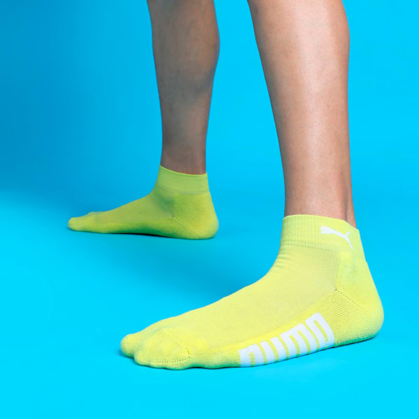 Half Terry Ankle-Length Socks Pack of 3, Celandine-PUMA White-Nrgy Blue, extralarge-IND