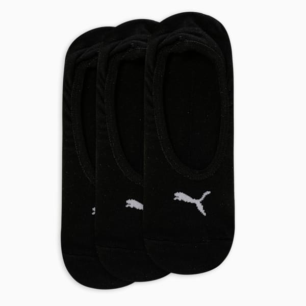 PUMA Unisex Footie Socks Pack of 3, PUMA Black-PUMA Black-PUMA Black, extralarge-IND