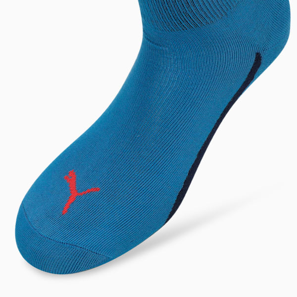 Lifestyle Unisex Quarter Socks Pack of 3, Strong Blue-Medium Gray Heather-PUMA Navy, extralarge-IND