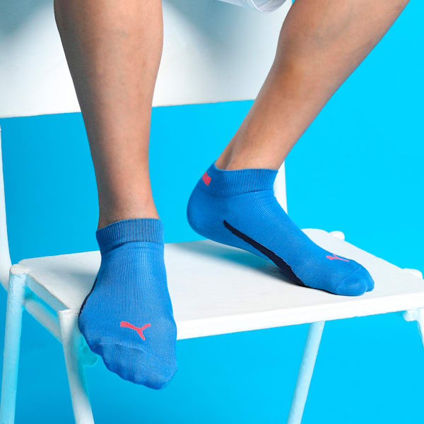 Lifestyle Quarter Socks Pack of 3, Strong Blue-Medium Gray Heather-PUMA Navy, extralarge-IND