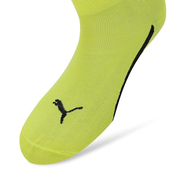 Lifestyle Unisex Quarter Socks Pack of 3, Nrgy Yellow-PUMA Black-Medium Gray Heather, extralarge-IND