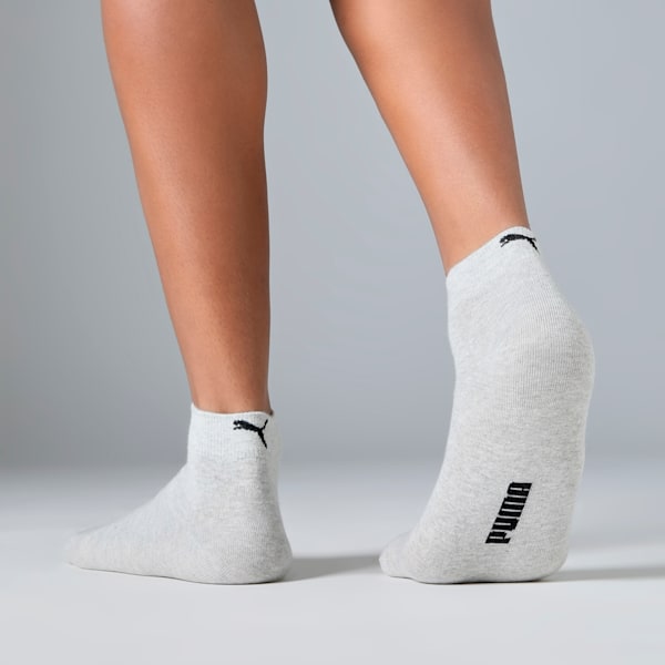 Lifestyle Quarter Socks Pack of 3, Nrgy Yellow-PUMA Black-Medium Gray Heather, extralarge-IND