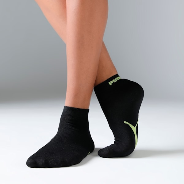 Lifestyle Quarter Socks Pack of 3, Nrgy Yellow-PUMA Black-Medium Gray Heather, extralarge-IND