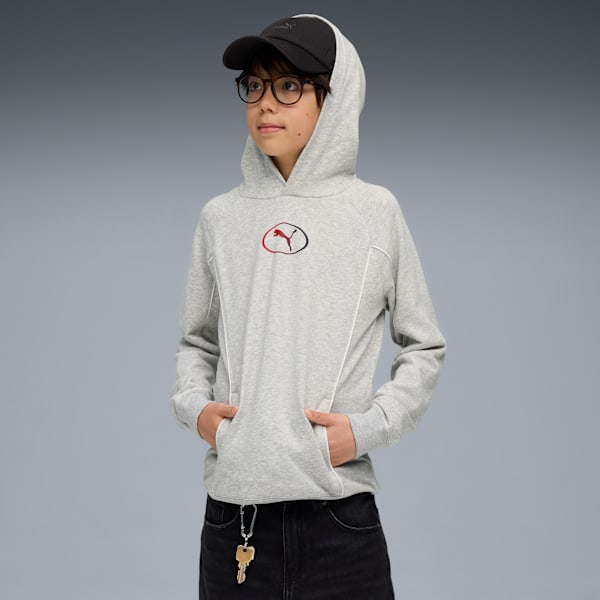 PUMA Sport Hoodie Youth, Light Gray Heather, extralarge-GBR