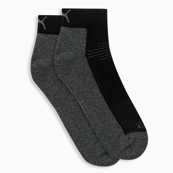 Multi-Sport Quarter Socks Pack of 2, Medium Gray Heather, extralarge-IND