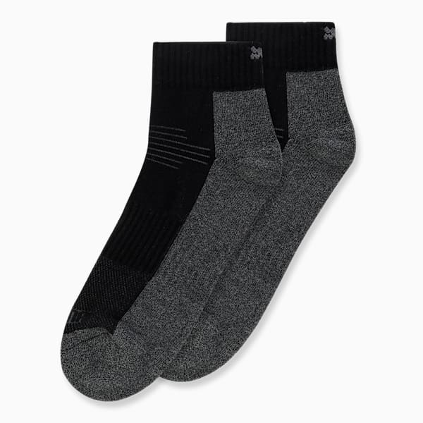 Multi-Sport Quarter Socks Pack of 2, Medium Gray Heather, extralarge-IND