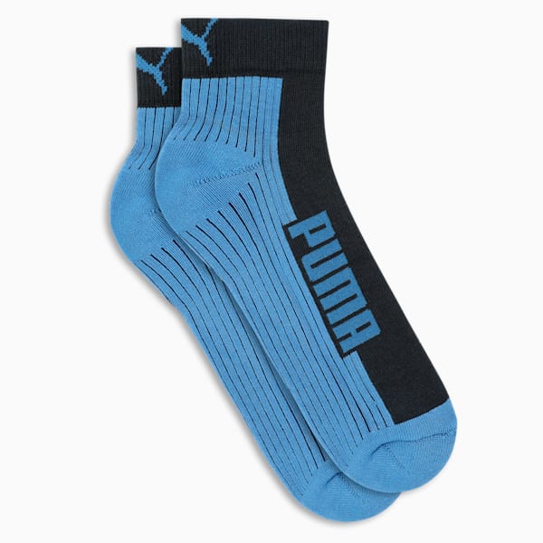 Multi-Sport Quarter Socks Pack of 2, PUMA Navy-Strong Blue, extralarge-IND