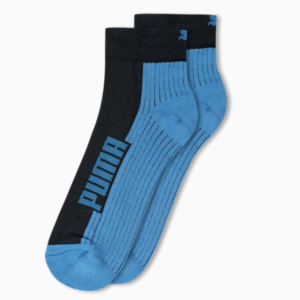 Multi-Sport Quarter Socks Pack of 2, PUMA Navy-Strong Blue, extralarge-IND