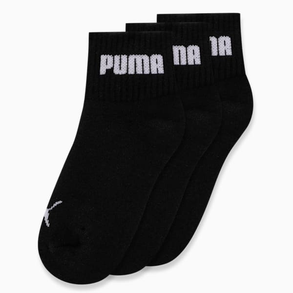 Sport Quarter Kid's Socks Pack of 3, PUMA Black-PUMA Black-PUMA Black, extralarge-IND