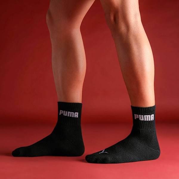 Sport Quarter Kid's Socks Pack of 3, PUMA Black-PUMA Black-PUMA Black, extralarge-IND