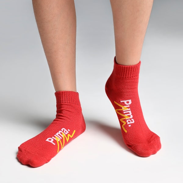 Maximalist Youth Quarter Socks Pack of 2, For All Time Red-Archive Green, extralarge-IND