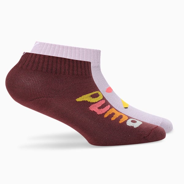 Youth Quarter Socks Pack of 2, Grape Mist-Midnight Plum, extralarge-IND
