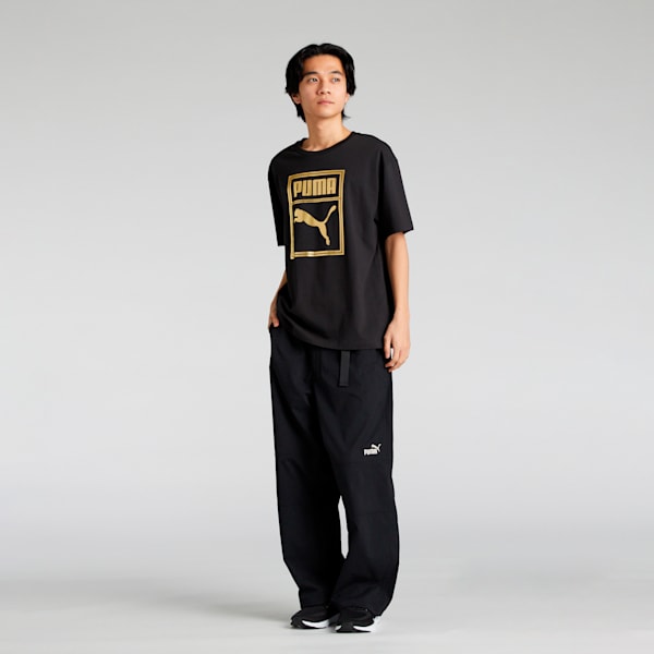 メンズ ESS メタリック グラフィック 半袖 Tシャツ, PUMA Black, extralarge-JPN