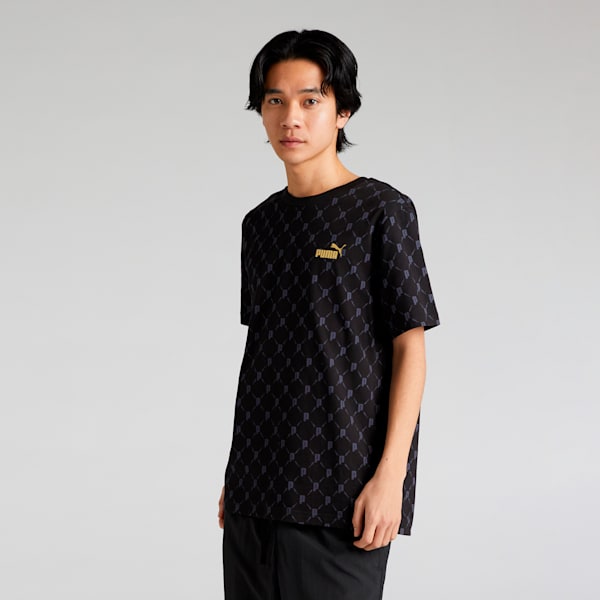 メンズ ESS メタリック AOP 半袖 Tシャツ, PUMA Black, extralarge-JPN