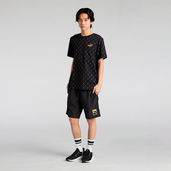 メンズ ESS メタリック AOP 半袖 Tシャツ, PUMA Black, extralarge-JPN