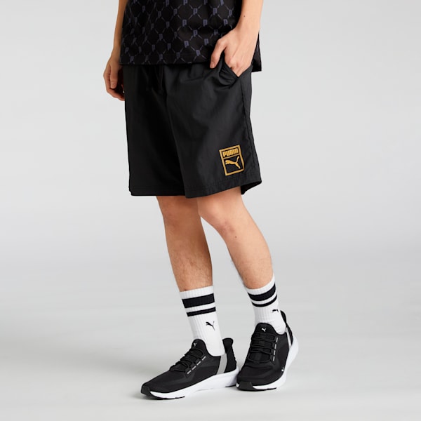 メンズ ESS メタリック ウーブン ショーツ, PUMA Black, extralarge-JPN