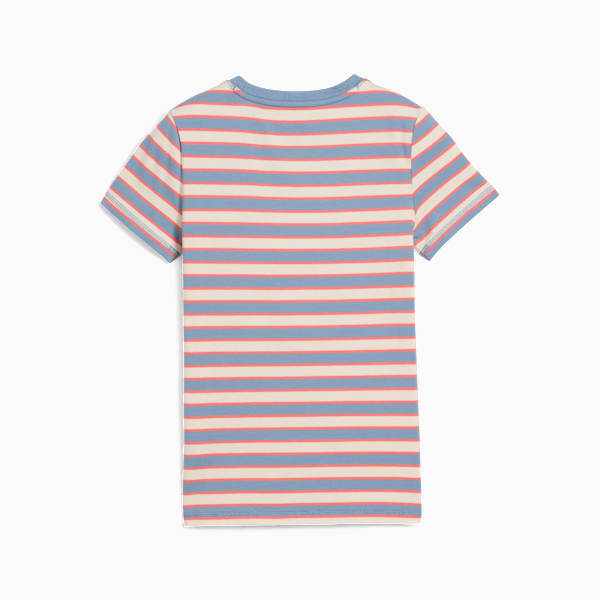 WARDROBE ESS Striped Tee Youth, Cool Blue, extralarge
