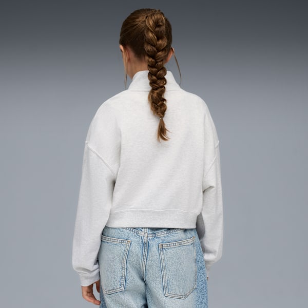 Wardrobe Essentials Crew Youth, Alpine Snow-Melange, extralarge