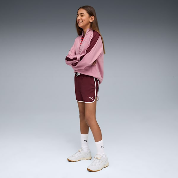 Wardrobe Essentials Go Together Woven Shorts Youth, Ruby Shimmer, extralarge