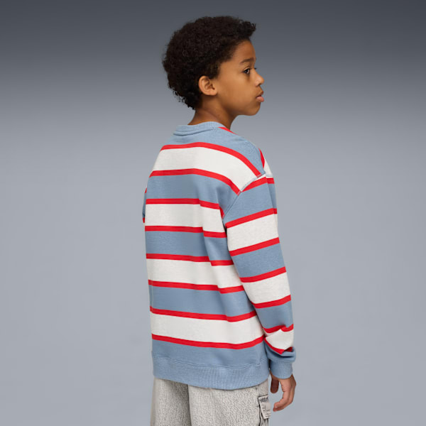 WARDROBE Essentials Relaxed Crew Youth, Cool Blue, extralarge