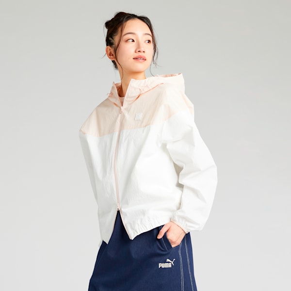 ウィメンズ ESS エレベーテッド SE ウーブン ジャケット, PUMA White, extralarge-JPN