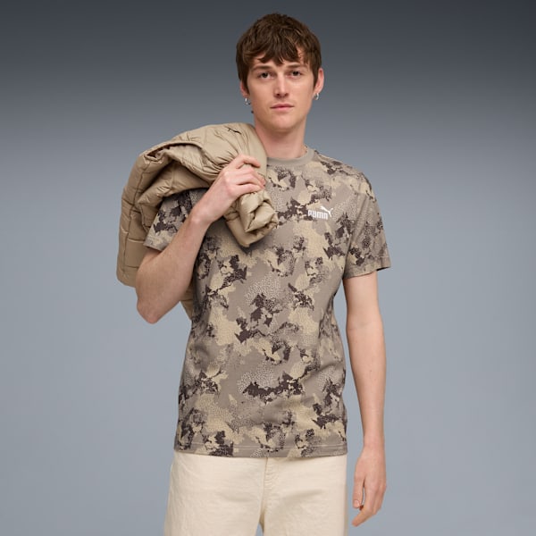 Essentials Camo Men's Relaxed Fit T-shirt, Ice Coffee, extralarge-IND