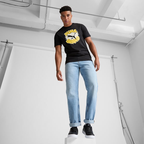 PUMA The Brand Men's Tee, PUMA Black, extralarge
