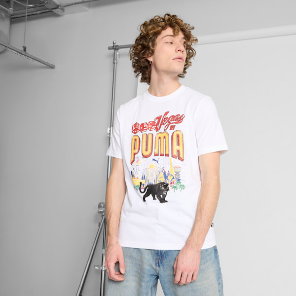 Las Vegas Billboards Men's Graphic Tee, PUMA White, extralarge