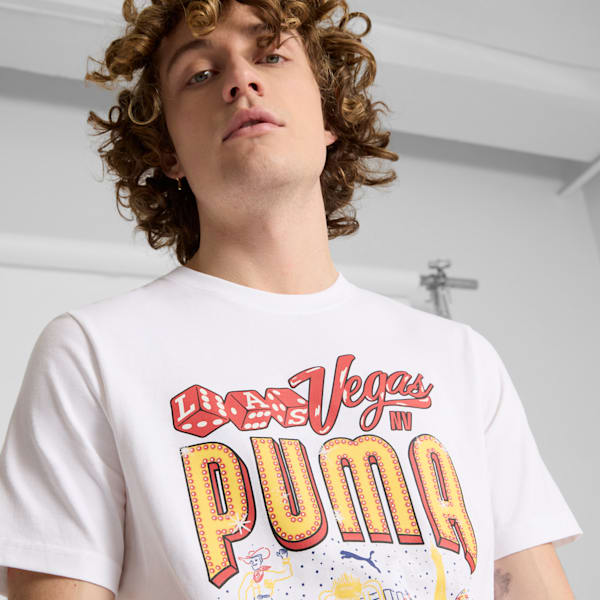 Las Vegas Billboards Men's Graphic Tee, PUMA White, extralarge