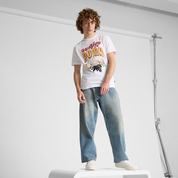 Las Vegas Billboards Men's Graphic Tee, PUMA White, extralarge