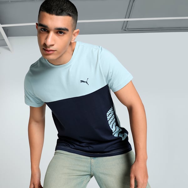 Men's Wording Slim Fit Tee, Frosted Dew, extralarge-IND