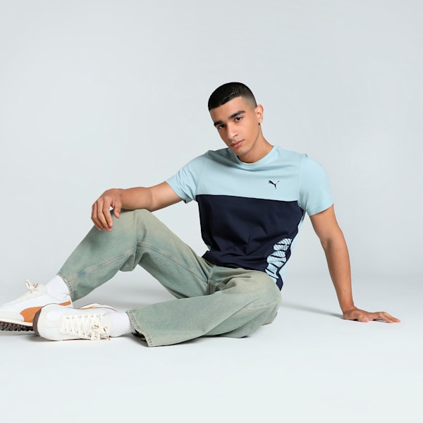 Men's Wording Slim Fit Tee, Frosted Dew, extralarge-IND