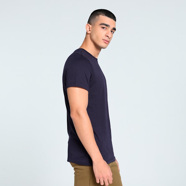 Men's Small Graphic Slim Fit Tee, PUMA Navy, extralarge-IND