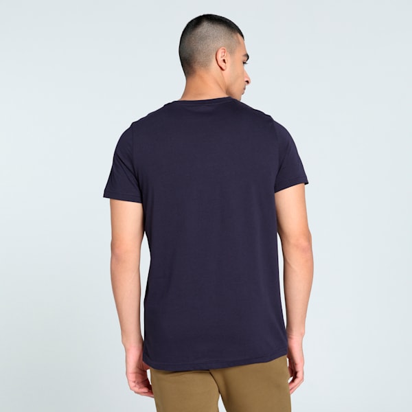 Men's Small Graphic Slim Fit Tee, PUMA Navy, extralarge-IND