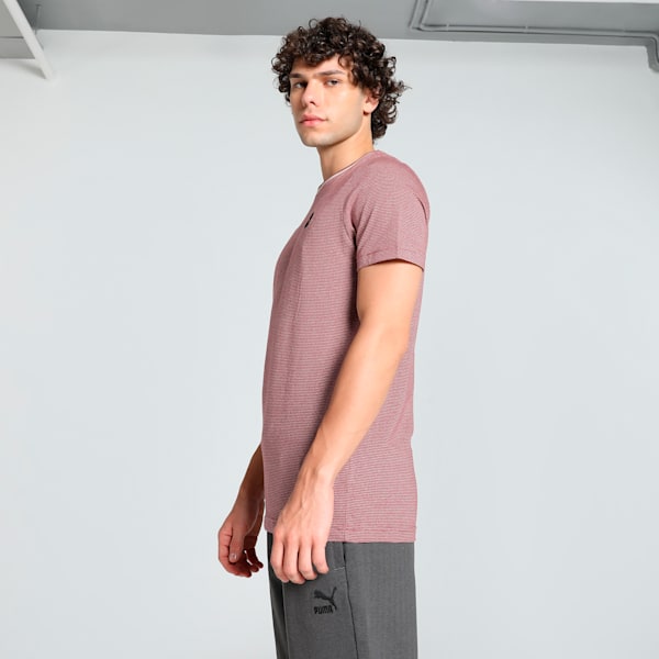 Men's Slim Fit Jacquard Tee, Wood Violet, extralarge-IND